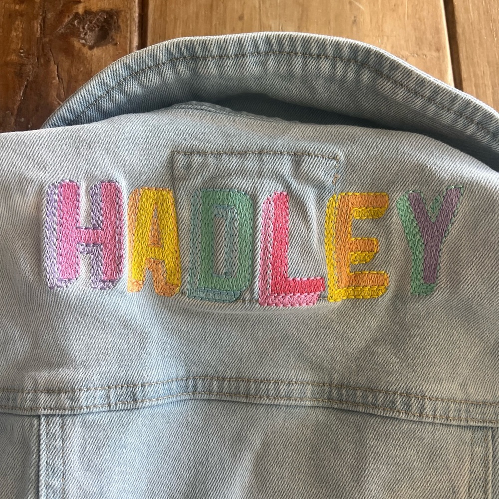 Kohl's Kids Jean Jacket with Colorful Lettering